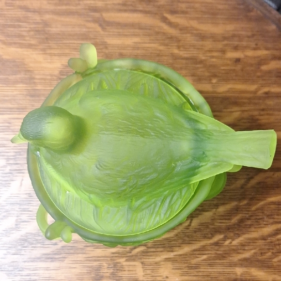 Vintage WESTMORELAND Glass Frosted Glass Candy Disg - Picture 4 of 9